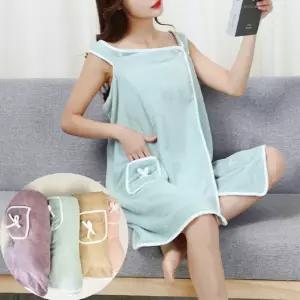 원피스형 극세사 샤워 가운 목욕가운 가운 샤워가운 극세사샤워가운