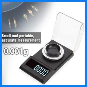 100g/50g/20g/10g 0.001g 정밀 디지털 저울 휴대용 미니 쥬얼리 골드 실험실 무게 밀리그램 규모 전자 저울
