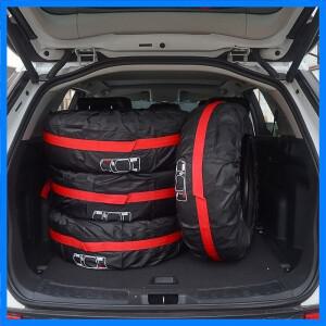 1개 자동차 스페어 타이어 커버 케이스 폴리에스터 휠 보관 가방 차량 액세서리 방진 보호 스타일링