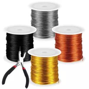 펜치 4가지 색상의 20게이지 와이어 주얼리 공예품 와이어는 DIY 제작 용품으로 변색되지 않습니다
