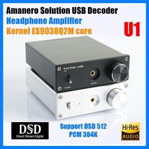 Rod Rain Audio 하이파이 오디오 디코더, 헤드폰 DAC 앰프 보드, 사운드 U1, ES9038Q2M, 아마네로 USB 384K