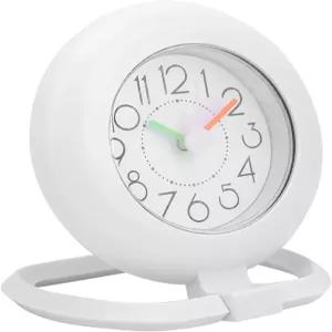 사이랭크 미니 샤워 시계 방수 욕실 주방 욕실용 벽시계 배터리 작동 흰색 4.8 x 3.5 5.6 인치