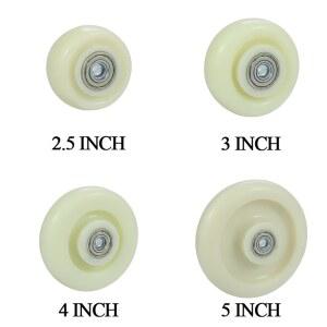 인치 가구 바퀴 슬라이딩 회전 카트 내구성 산업용 이동 의자 교체 나일론