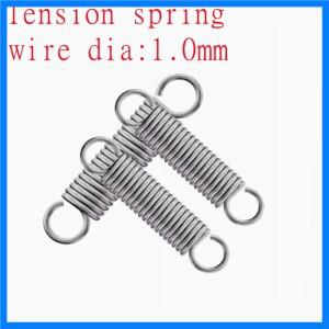 2pcs 와이어 직경 1.0mm 스테인레스 스틸 후크 확장이있는 인장 스프링 외부 8mm-12mm 길이 ~