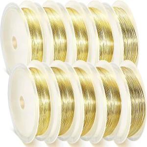 플루트산 10롤 230피트 주얼리 와이어 18 20 22 24 26 게이지 공예 비딩 제작 용품 구부릴 수 있는 구리 5