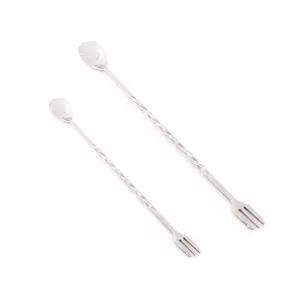 스텐 바 스푼 26cm X2개 음료 카페 칵테일 롱 머들러 머들러스틱 롱티스푼