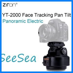 Zifon YT-2000 카메라 파노라마 전기 팬 틸트 얼굴 추적 2KG 베어링 모바일 라이브 원격 제어 회전 헤드