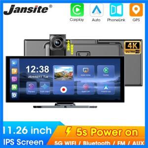 Srnubi T390D 11.26인치 4K CarPlay & 안드로이드 오토 블랙박스 QLED 인셀 스크린 듀얼 녹화 야간 시야 5G