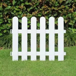 화이트 울타리 화단조성 인테리어 50x40cm 2p세트 원주목 방수목테라스