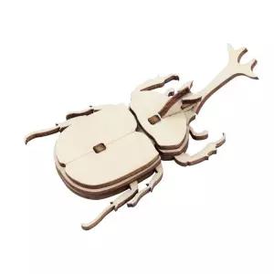 DIY 목재 장수풍뎅이 곤충 만들기 X5개 학습교구 모형