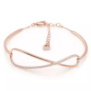 14K GP 큐빅 뱅글 스틱 로즈골드 패션 팔찌