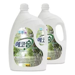 섬유탈취제 에코숨 2.5L X 2개 피톤치드향업소용 대용량 냄새제거 실내 옷장 다용도 실내용 제거 옷제 패브