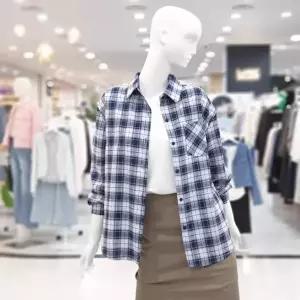 [셀러허브 1]abfz sh06 마일드 체크 언발 셔츠  SLBNA5B36G