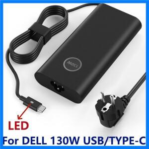 Dell XPS 15 용 USB C 타입 전원 어댑터, 130W, 정밀 5530 위도 7410 9575 노트북 충전기