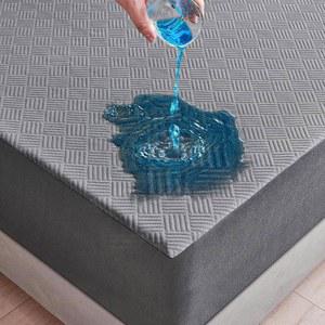 이노루 퀸 사이즈 방수 매트리스 프로텍터, 6~18인치 깊은 포켓이 있는 통기성 침대 커버, 쿨링 콰이어트 핏 시트, 홈 침실 호텔용 무소음 세탁기, 그레이(60x80인치)