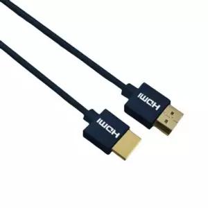 HDMI 2.0 슬림 다크네이비 케이블 5M 연장 데이터전송 모니터 송수신 고급 영상신호 다용도 TV