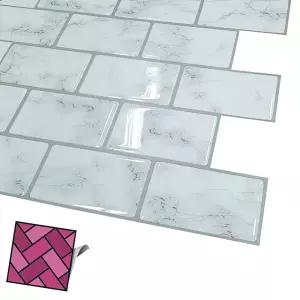 붙이는타일 접착식 시트지 대리석 벽돌 스티커 타일 018 벽체 DIY 벽타일