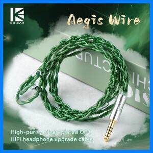 KBEAR Aegis Wire MH04 4 코어 고순도 은도금 OFC HiFi 헤드폰 업그레이드 케이블