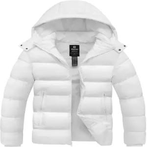 원트도 남성 방수 패딩 따뜻한 겨울 코트 두꺼운 파카 재킷 탈부착 가능한 후드(정규 및 빅 사이즈)