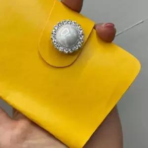 큐빅 진주보석단추 코트 자켓 장식 고급단추 21mm 보석단추 고급단추