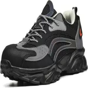 남성용 네타낙 스틸 토 슈즈 편안한 통기성 안전 운동화 가벼운 와이드 작업화