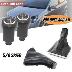 VAUXHALL OPEL ASTRA H 1.6 2004-2010 용 가죽 부츠 커버가있는 5/6 속도 MT 기어 스틱 시프터 노브 핸드볼