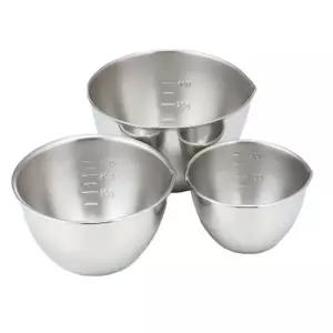 일본 스텐 계량볼 3P세트컵 용기 계량기 도구 용품 용컵 양념 가정용 베이킹 제빵 사료
