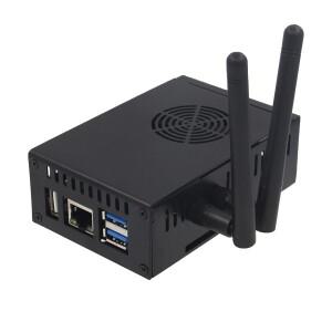 Orange Pi 5 케이스, Orange Pi 5 / 5B N505용 냉각 팬 및 알루미늄 방열판이 있는 금속 케이스