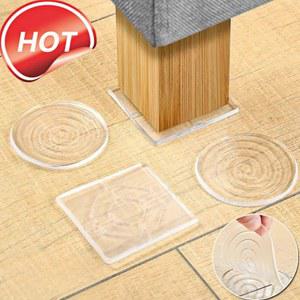 새로운 4pcsTranspa nt 실리콘 미끄럼 방지 가구 가스켓 테이블 다리 침대 매트 코너 소파 고정 장치 투명 이동 패드