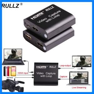 Rullz 루프 아웃 오디오 캡처 장치, HDMI 카드, 4K 1080P USB 2.0 게임 그래버 라이브 스트리밍 박스, PS4