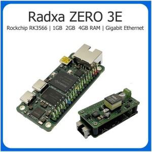 Radxa ZERO 3E Rockchip RK3566, 1GB, 2GB, 4GB RAM 개발 보드, 쿼드 코어 A55, 기가비트 이더넷