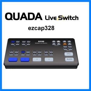 Ezcap328 쿼드 라이브 스위치 4 HDMI 비디오 믹서 캡처 카드, 스트리밍용, 3.5mm TRS 라인 입력, CTIA 헤드