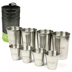 6114 캠핑 스텐 맥주컵 소주 세트 8P 주스 물컵 튼튼한물 취사용품