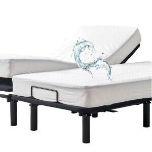 조절 가능한 침대 방수 소프트 통기성 장착 매트리스 커버 패드를 위한 대나무 비스코스 쿨링 스플릿 킹 프로텍터