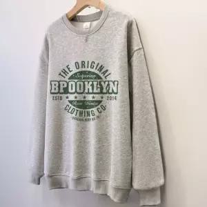 여성 맨투맨 라운드 넥 봄 가을 레터링 티셔츠 그레이 프린트 회색 편한 간절기