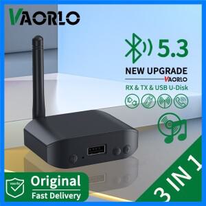 3IN 1 Bluetooth 5.3 오디오 송신기 USB U 디스크 재생 자동차 PC TV 스피커 용 3.5mm AUX 스테레오 음악