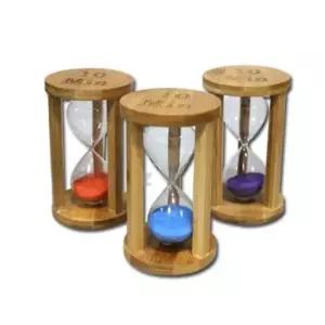 나무 모래시계 사우나 운동 타이머 모래멍 10분