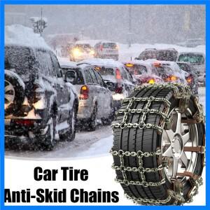 1/4개 자동차 스노우 체인 겨울용 타이어 트랙션 아이스 머드 미끄럼 방지 양말 세단 SUV 4x4 차량용