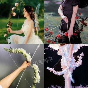 엘프 활 화살 프레 캐릭 소품 출사 꽃 촬영 요정 장식 스튜디오 게임 컨셉 사진