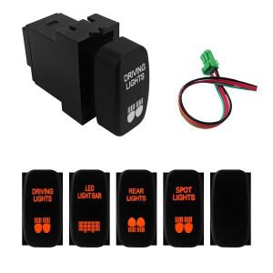 자동차 푸시 단추 키 스위치, 주황색 LED, 미쓰비시 ASX 트리톤 파제로 이클립스 갤런트 V73 V93 랜서 아웃