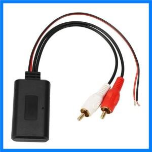 자동차 범용 무선 음악 재생 오디오 입력 2 RCA 케이블 AUX 수신기 모듈 Bluetooth