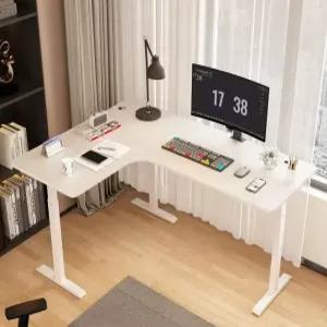 코너형 모션데스크 pc테이블 사무실 테이블 책상 사무용 데스크 접이식 컴퓨터 조절 손잡이