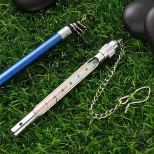 스테인레스 스틸 스트림 수온 낚시 온도계 Carabiner 민감한 플라이 수온계 액세서리