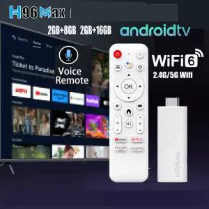 안드로이드 TV 스틱 올위너 H313 쿼드 코어 4K 와이파이6 블루투스 음성 어시스턴트 리모컨 게임 미디어