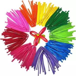 새로운 100 개/대 캔디 컬러 긴 풍선 장면 장식 파티 용품 수제 꽃다발 액세서리