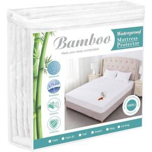 크몰 킹 사이즈 쿨링 방수 매트리스 프로텍터 패드 커버, 통기성이 좋은 시트 스타일 딥 포켓 무소음, 비닐, PVC 프리, 침대 커버 세탁 가능 가정, 침실, 호텔