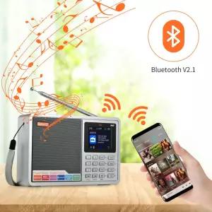 GTMEDIA D2 라디오 DAB 디지털 블루투스 스피커 AUX IN TF 카드 슬롯 MP3 플레이어 녹음 시계 알람 수면