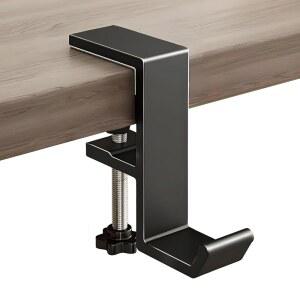 JAKO 헤드폰 스탠드 - 알루미늄 합금 홀더, PC 게임용 헤드셋 걸이 후크를 위한 책상 아래 스탠드로, 사무실, 컴퓨터, 학생용 책상, 수제 크리에이터 테이블에 적합합니다