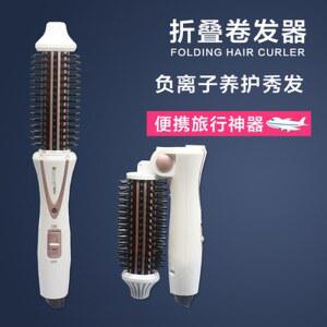 고데기 헤어 스타일링기 속 스타일 매직기 빗 웨이브 미니 접이식 단추 대신