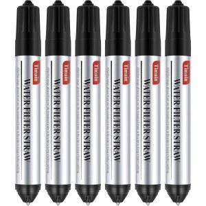 티메인 미니 정수기 빨대 6팩, 비상 대비용 생존, 유리 깨짐, 여행, 캠핑, 하이킹, 낚시, 사냥 (6)